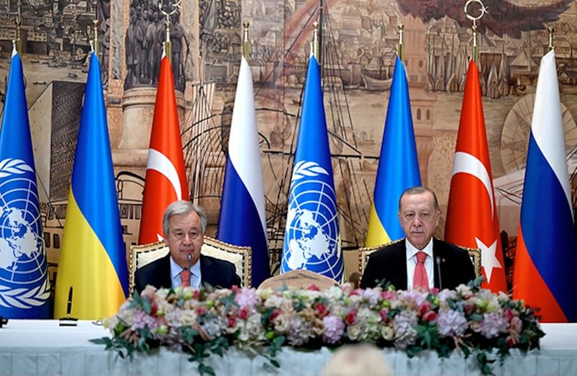 The grain shipments from Ukraine to start in the Black Sea following a deal brokered by Turkey and the UN 